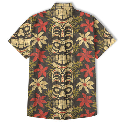 Retro Aloha Hibiscus Flowers Hawaii Shirt, Floral Hawaiian Button Down Shirt