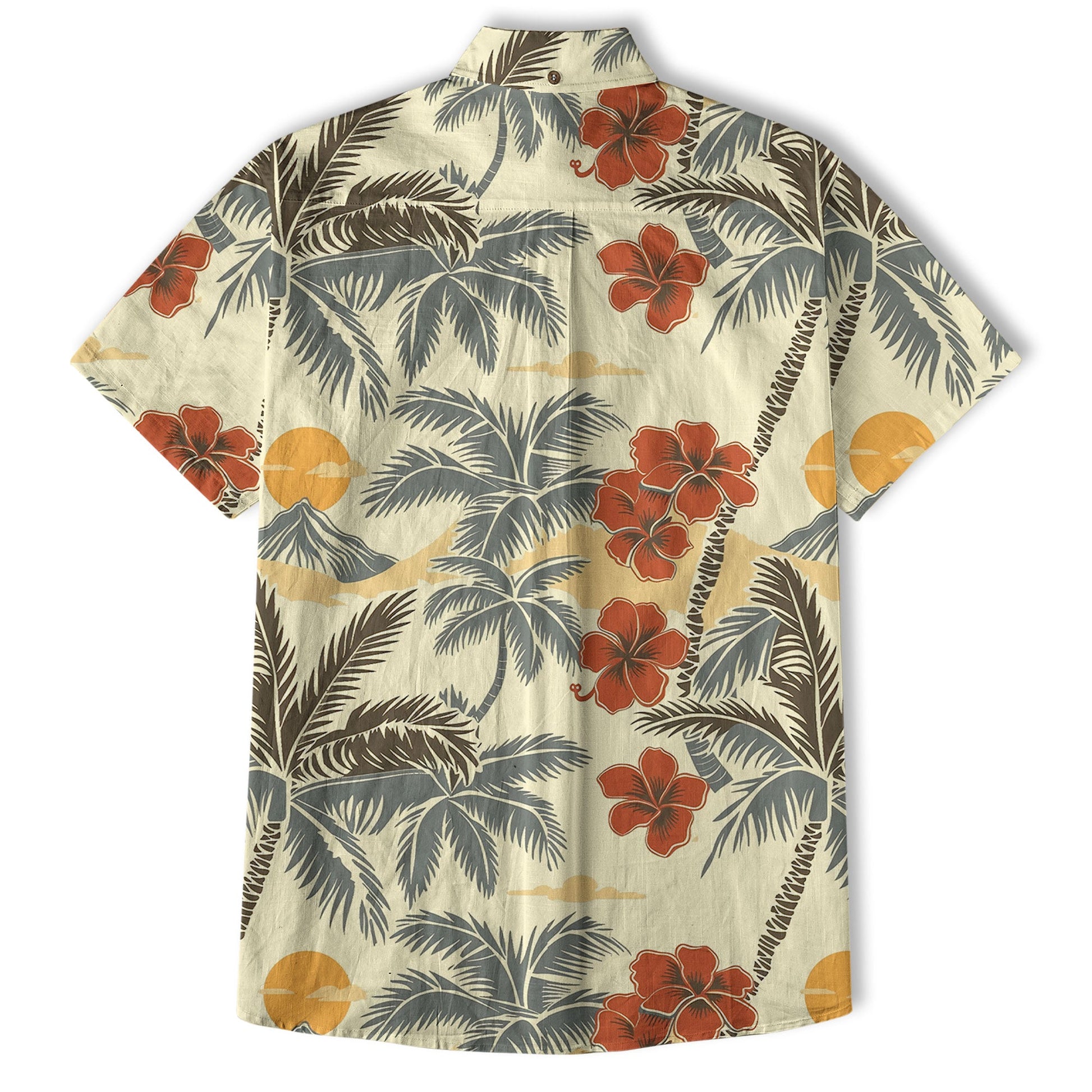 Retro Hibiscus Flowers Aloha Hawaii Shirt, Floral Hawaiian Button Up Shirt