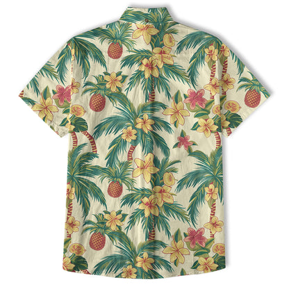 Retro Aloha Flowers Hawaii Shirt, Floral Pattern Hawaiian Shirt
