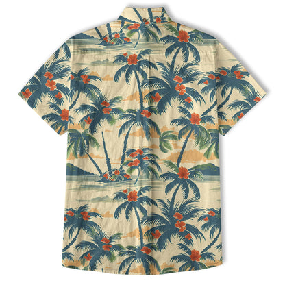 Retro Aloha Flowers Hawaii Shirt, Floral Pattern Hawaiian Shirt