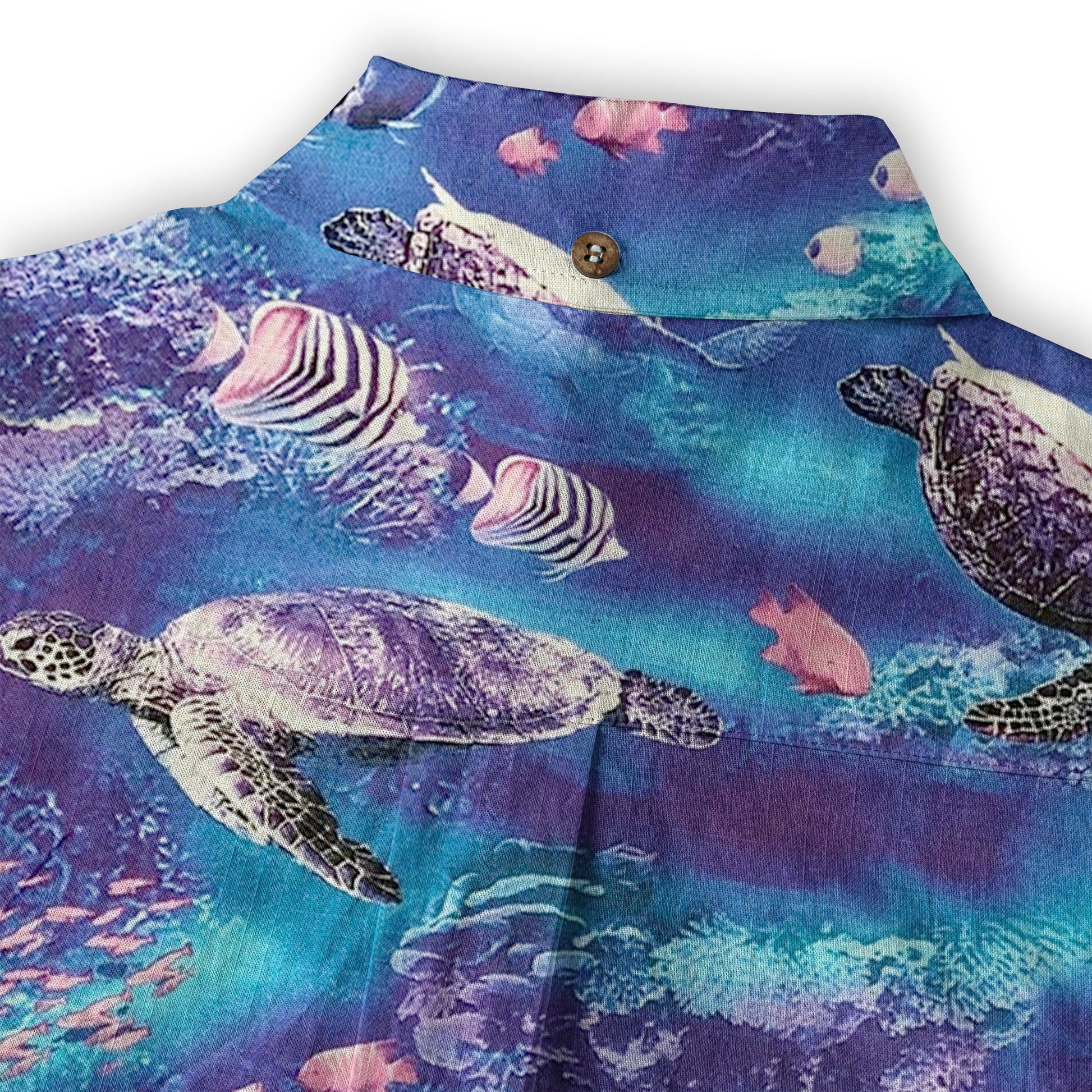 Turtle Mens Hawaiian Shirt, Turtle Casual Button Down Short Sleeve Aloha Hawaii Shirt