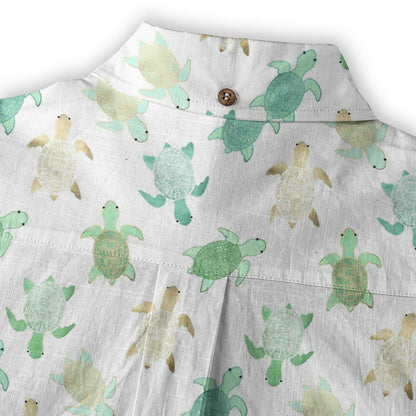 Turtle Aloha Shirt, Turtle Ocean Hawaiian Shirt