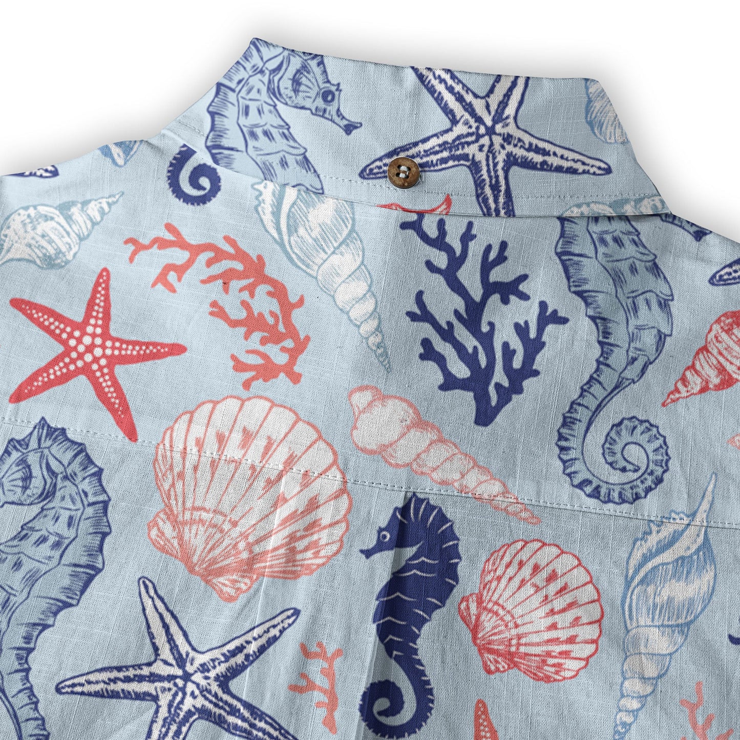 Ocean Animals Women's Hawaiian Shirt, Ocean Aloha Hawaiian Print