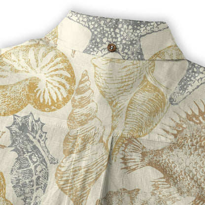 Ocean Animals Women's Hawaiian Shirt, Ocean Aloha Hawaiian Print