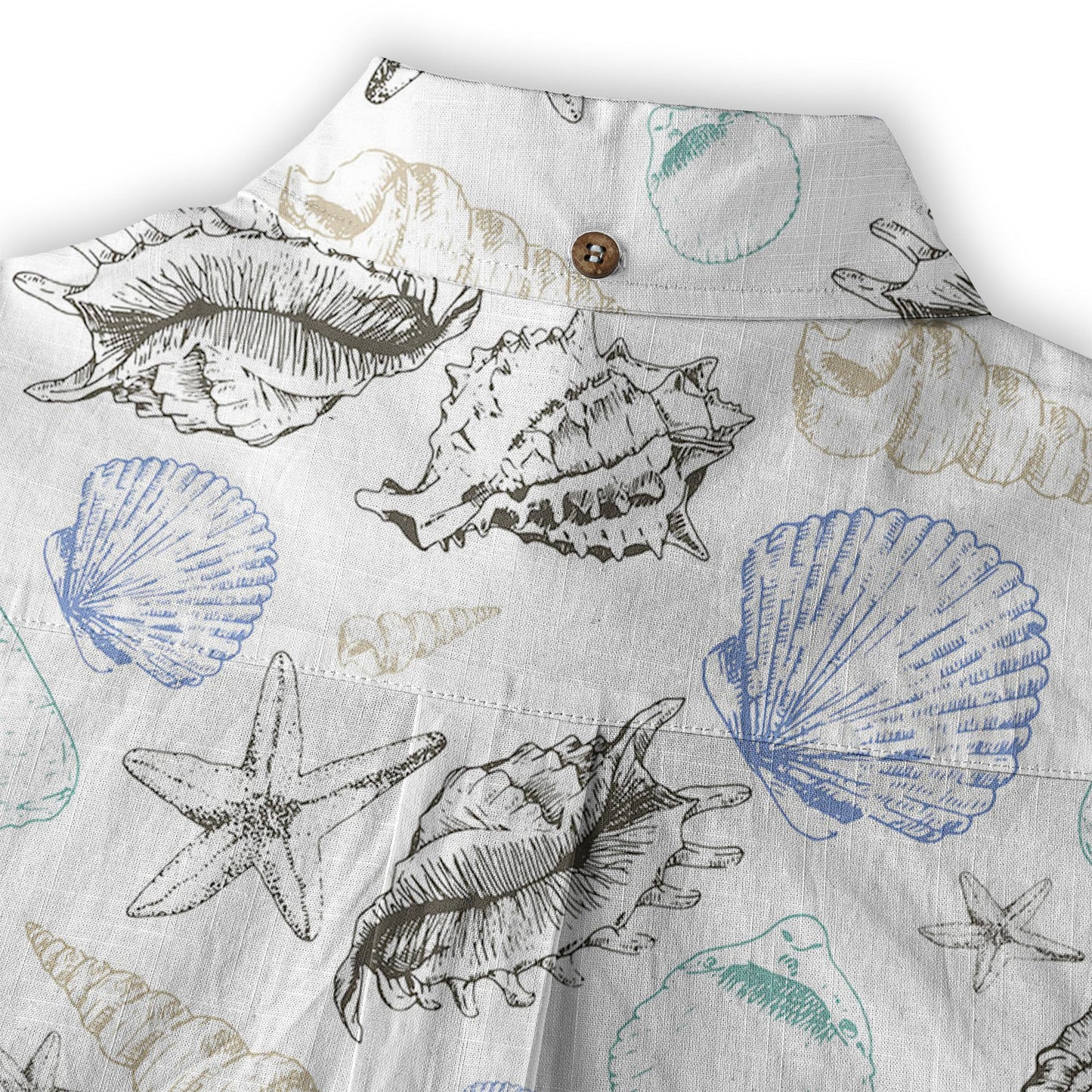 Sea Shells Animal Pattern Hawaii Shirt, Turtle Hawaiian Shirt for Men Women