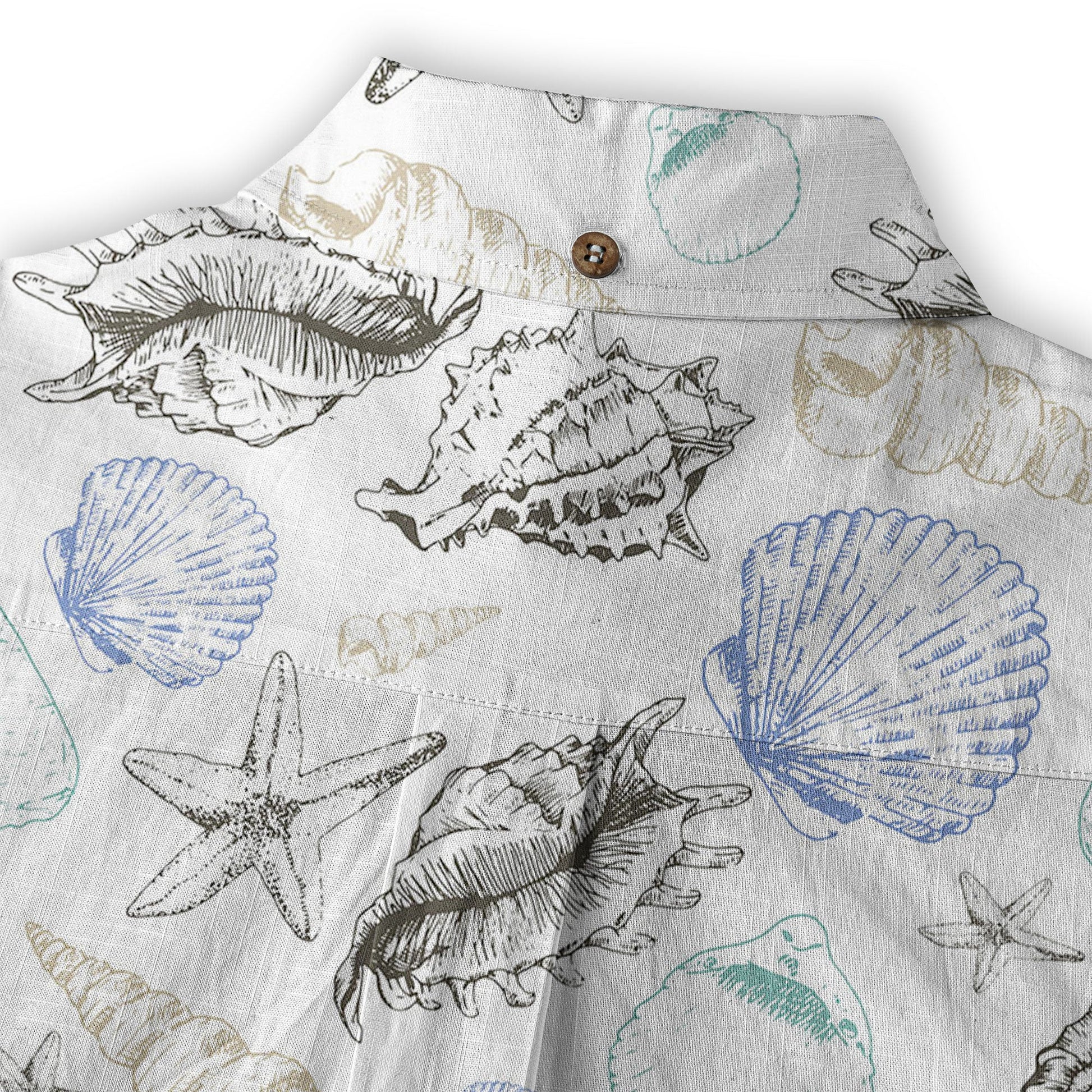 Sea Shells Animal Pattern Hawaii Shirt, Turtle Hawaiian Shirt for Men Women