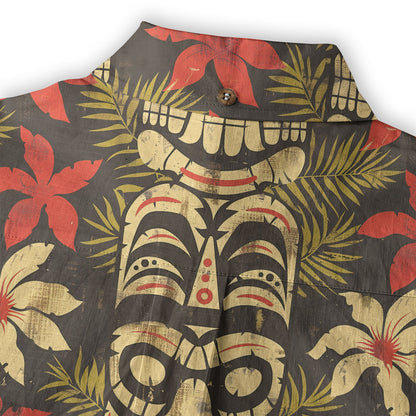 Retro Aloha Hibiscus Flowers Hawaii Shirt, Floral Hawaiian Button Down Shirt