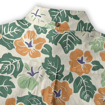 Retro Aloha Flowers Hawaii Shirt, Floral Hawaiian Button Down Shirt