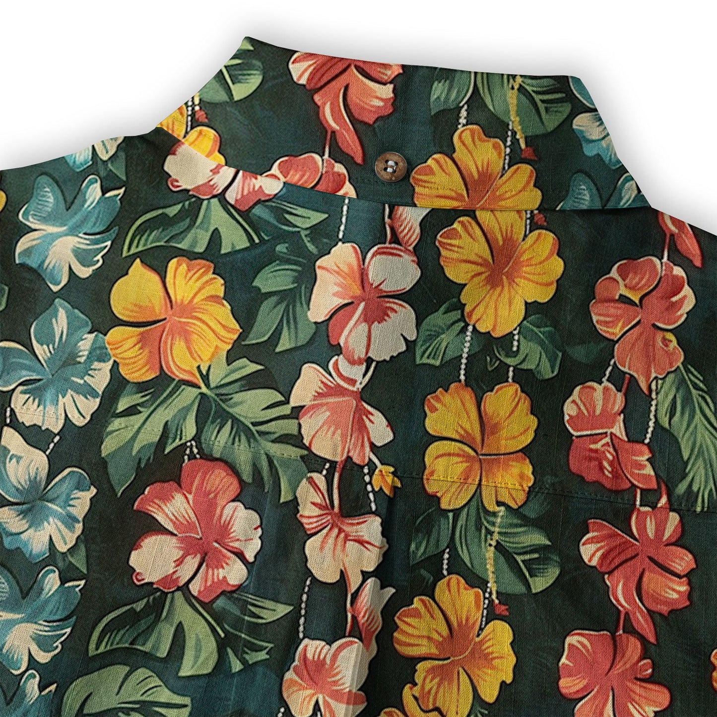 Vintage Aloha Flower Hawaii Shirt, Floral Pattern Hawaiian Shirt for Men