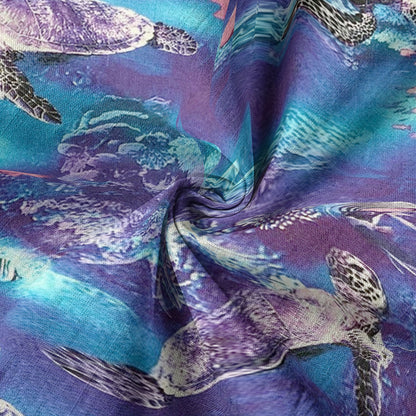 Turtle Mens Hawaiian Shirt, Turtle Casual Button Down Short Sleeve Aloha Hawaii Shirt