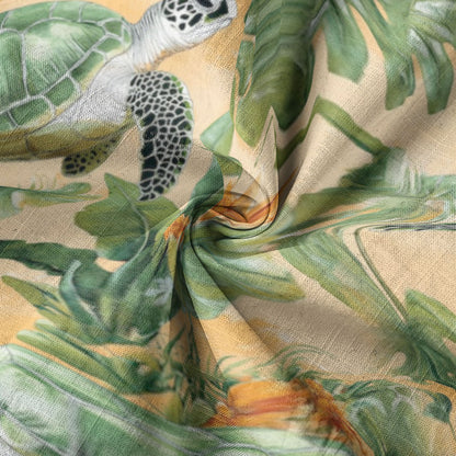 Tropical Turtle Hawaiian Shirts for Men Women, Sea Turtle Aloha Summer Beach Shirt