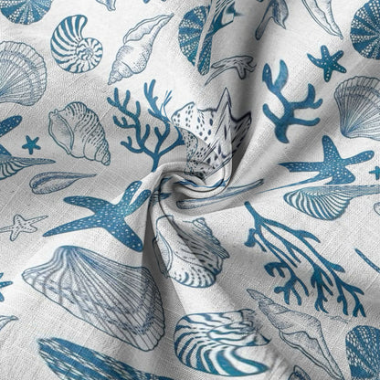 Sea Hawaiian Shirts for Men Women, Sea Animal Aloha Summer Beach Shirt Short Sleeve Button Down
