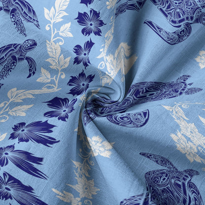 Sea Ocean Animals Women's Hawaiian Shirt, Ocean Fish Print