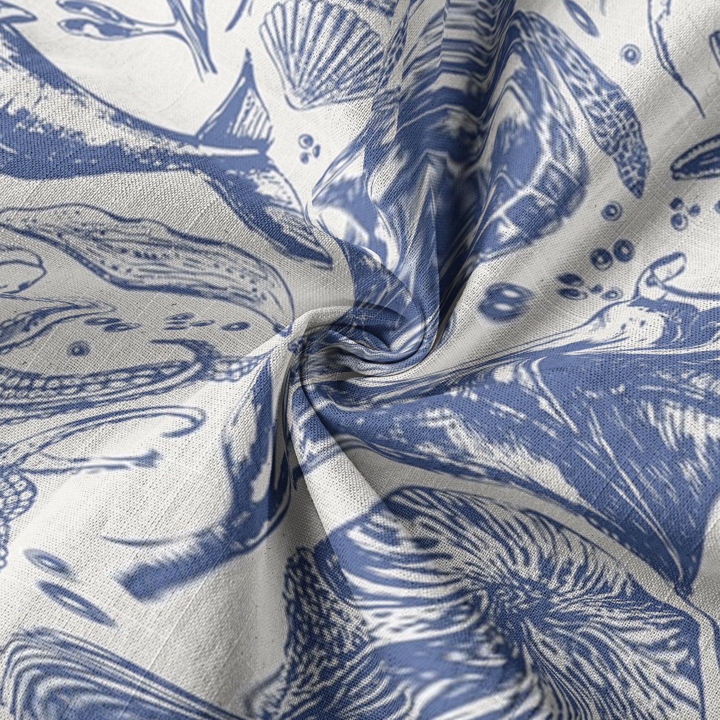 Ocean Animals Women's Hawaiian Shirt, Ocean Aloha Hawaiian Print