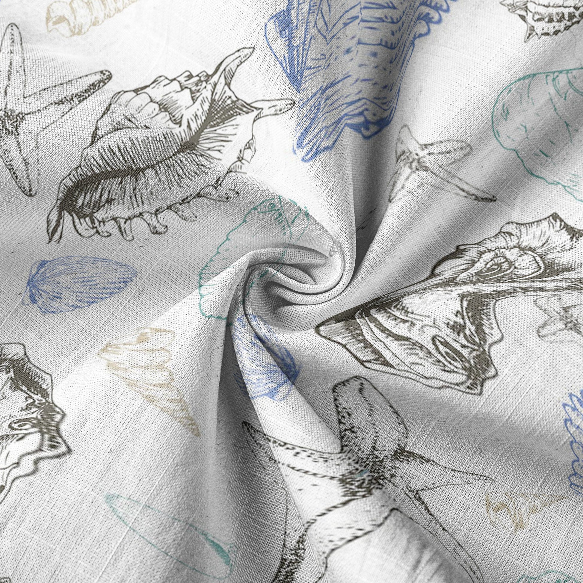 Sea Shells Animal Pattern Hawaii Shirt, Turtle Hawaiian Shirt for Men Women