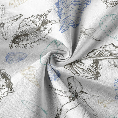 Sea Shells Animal Pattern Hawaii Shirt, Turtle Hawaiian Shirt for Men Women