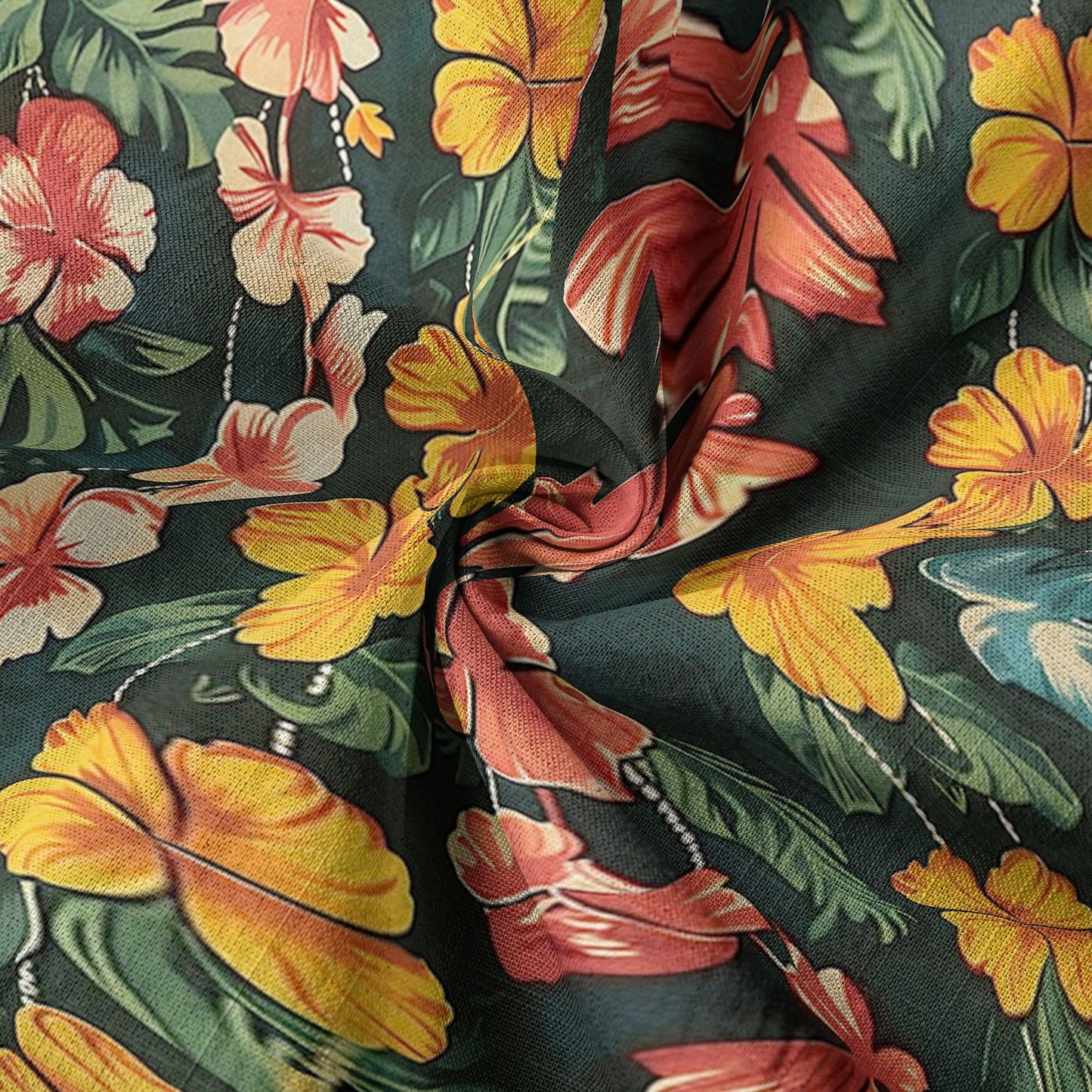 Vintage Aloha Flower Hawaii Shirt, Floral Pattern Hawaiian Shirt for Men