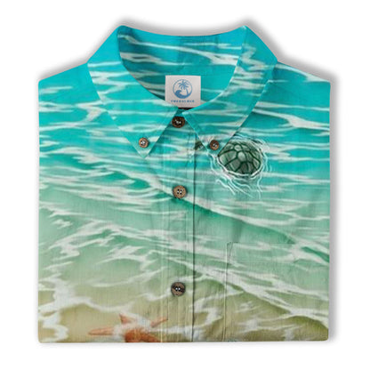 Turtle Beach Hawaiian Shirt, Aloha Summer Beach Hawaii Shirt