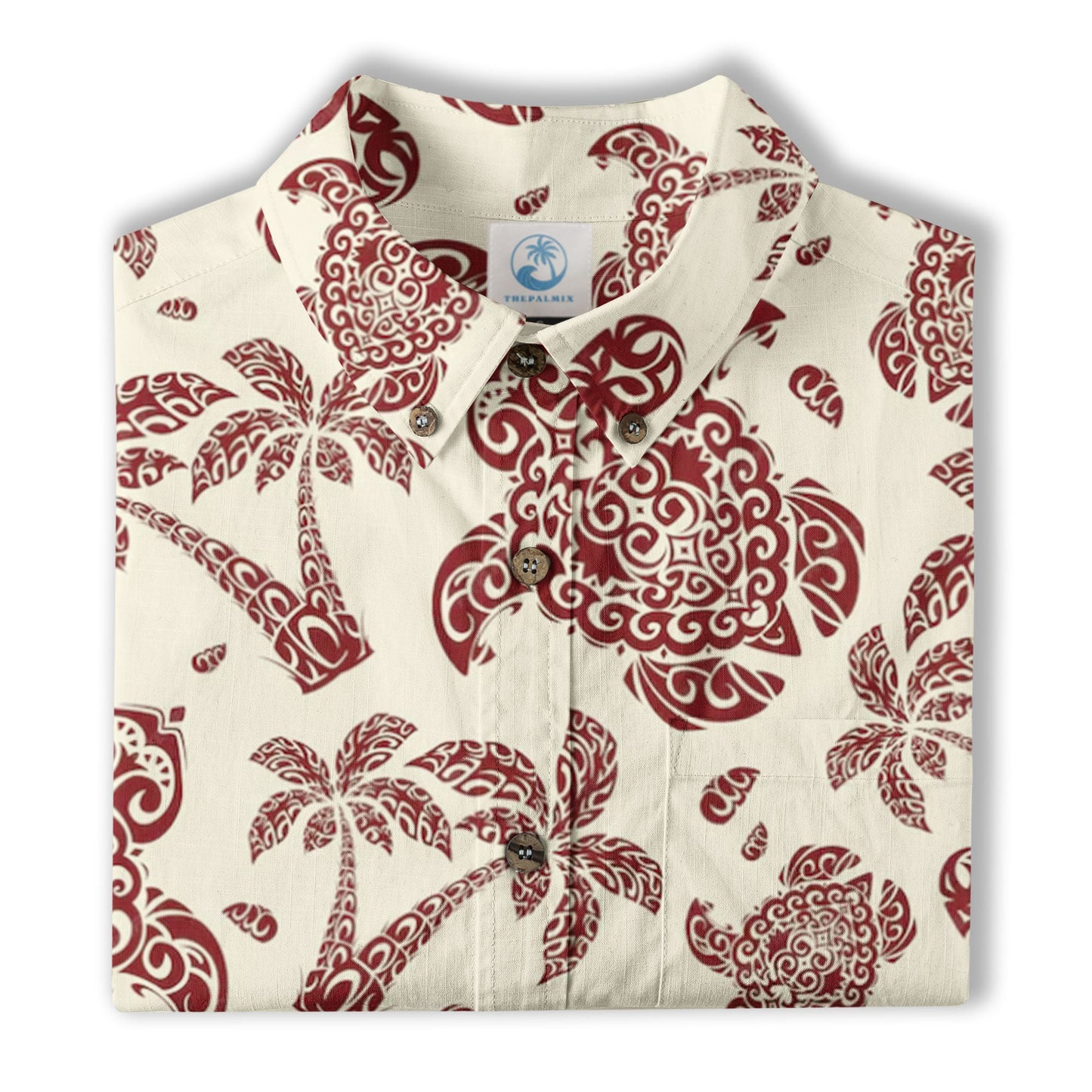 Turtle Beach Summer Button Down Hawaiian Shirt, Hawaii Pattern Shirt
