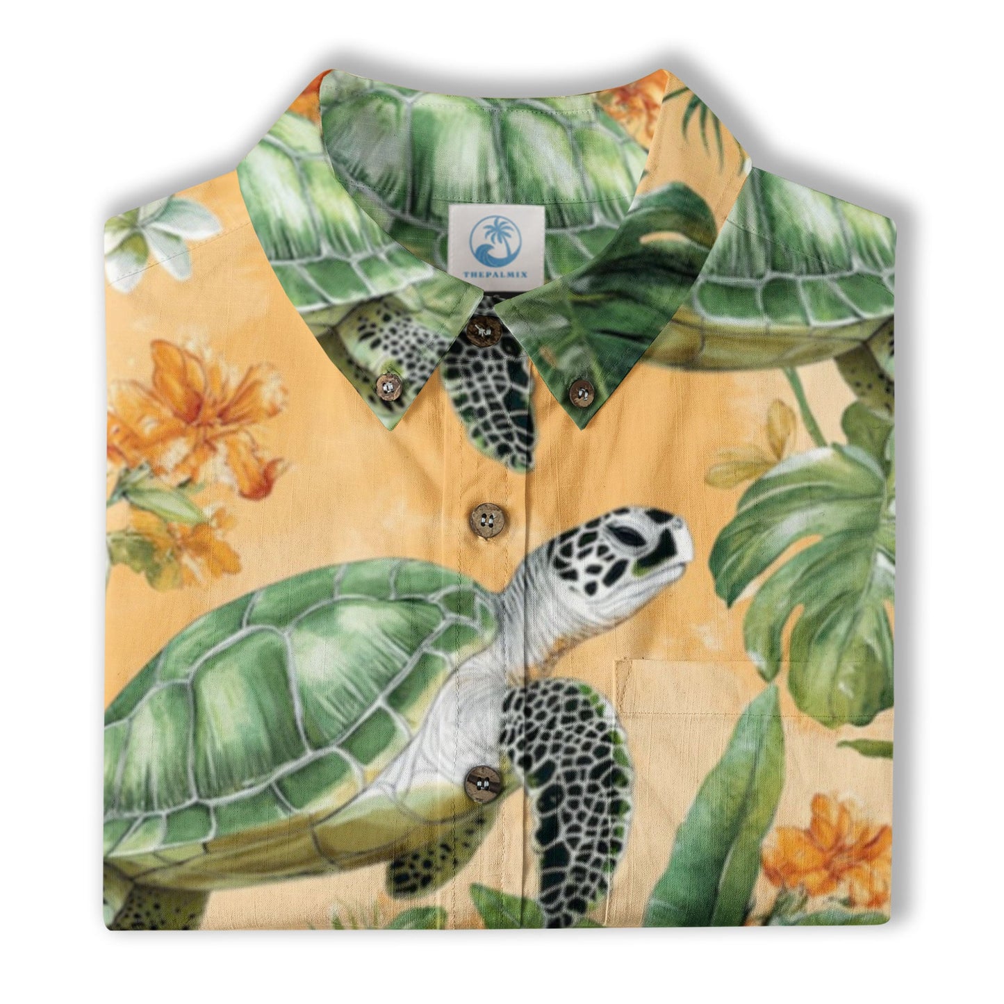 Tropical Turtle Hawaiian Shirts for Men Women, Sea Turtle Aloha Summer Beach Shirt