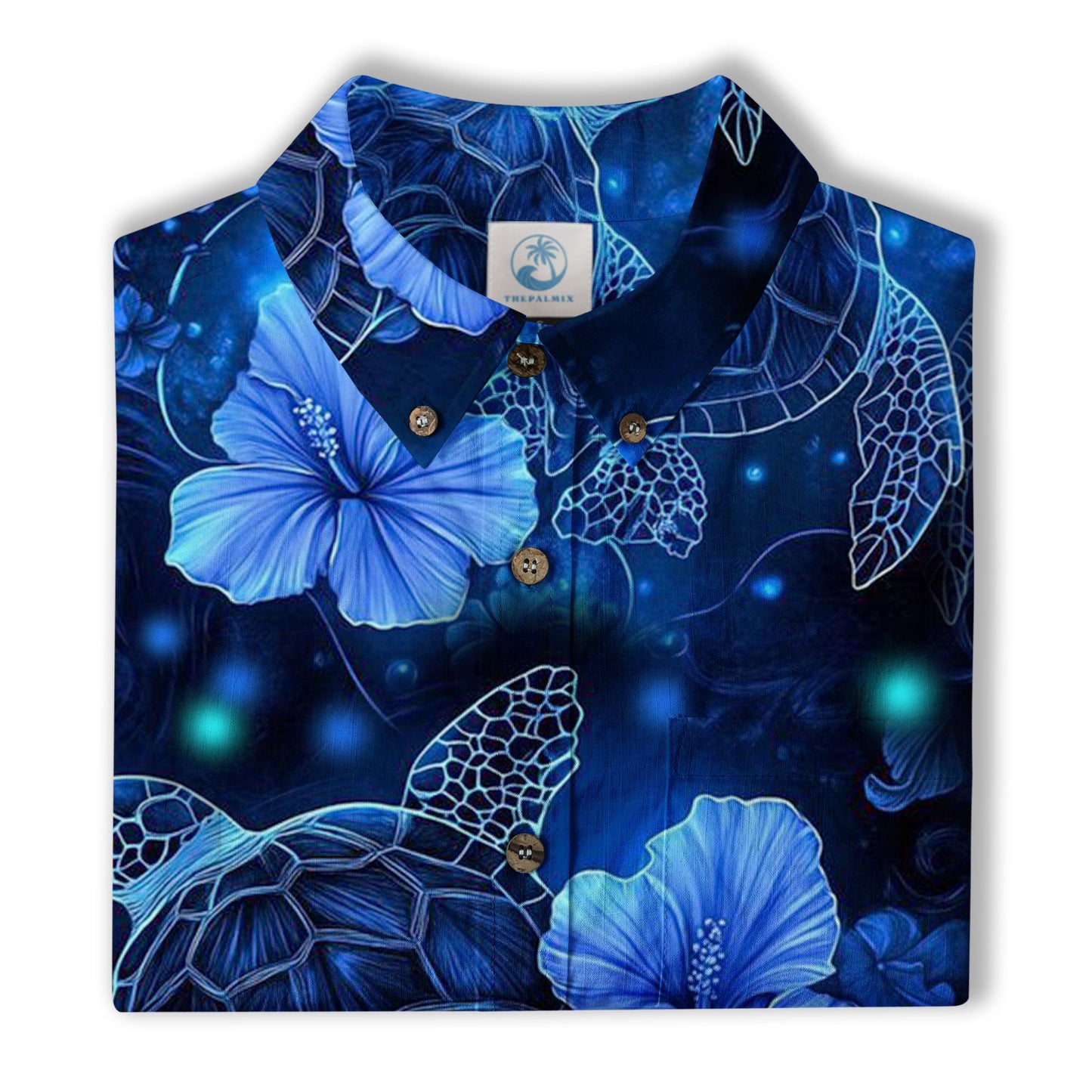 Neon Turtle Hawaiian Shirts for Men Women Youth, Vibrant Sea Turtle Aloha Summer Beach Shirt