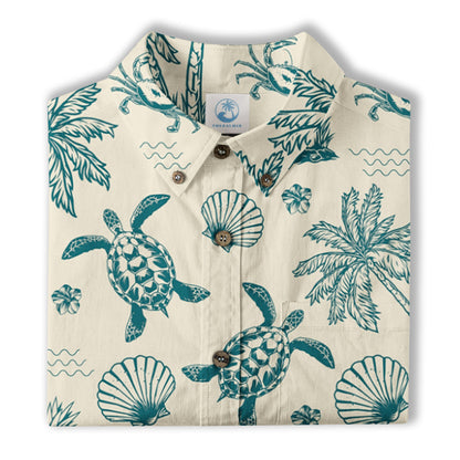 Turtle Aloha Shirt, Turtle Lover Hawaiian Shirt, Sea Lovers Aloha Shirt