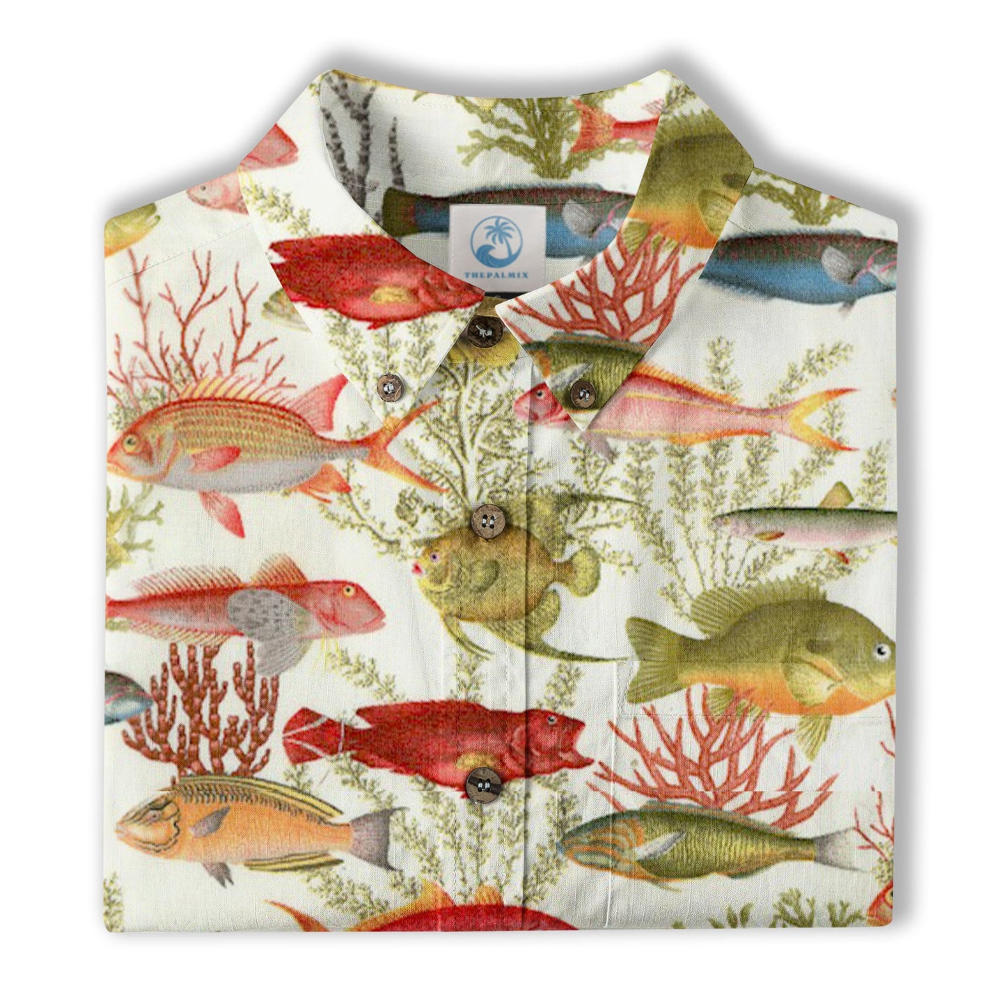 Sea Hawaiian Shirts for Men Women, Sea Animal Aloha Summer Beach Shirt Short Sleeve Button Down