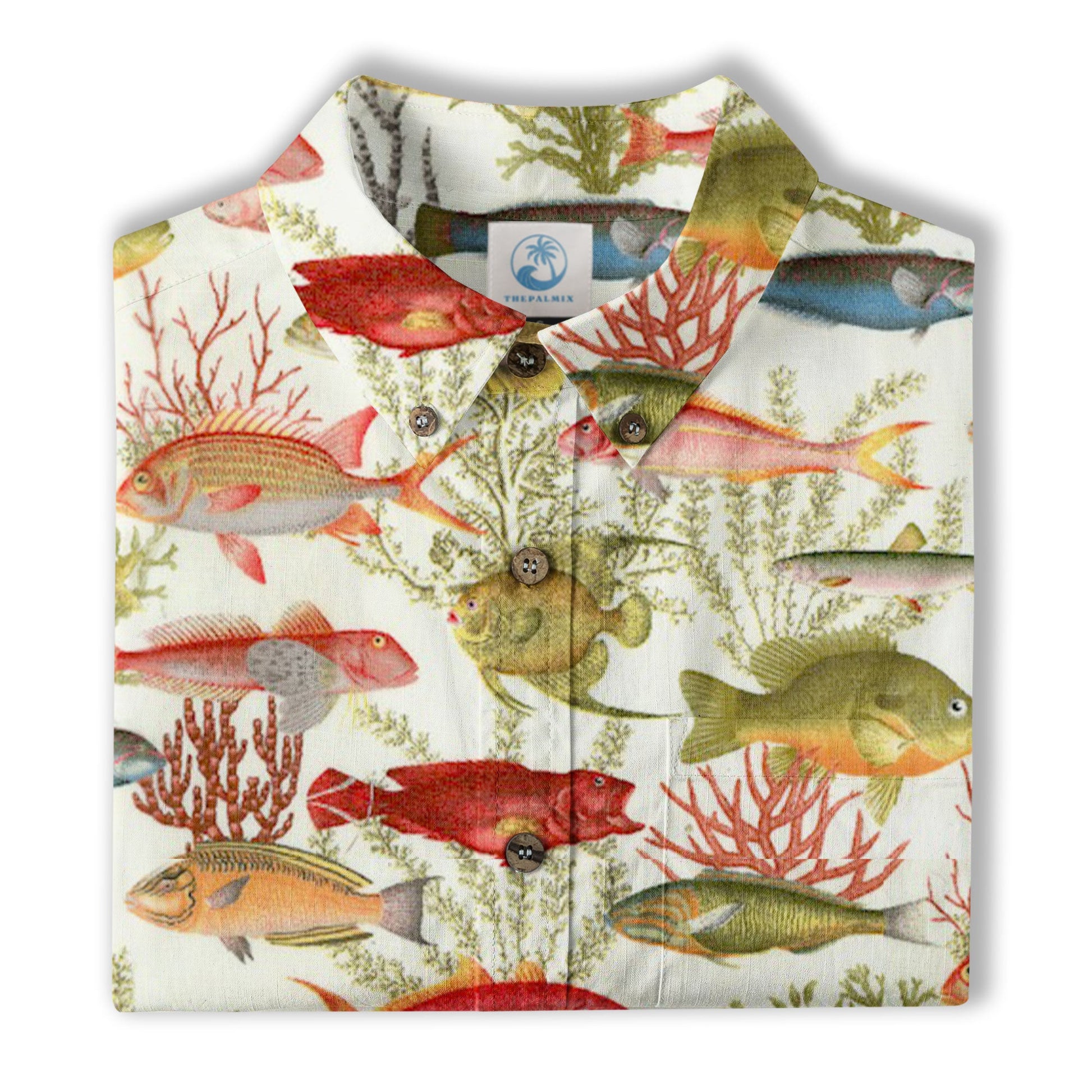 Sea Hawaiian Shirts for Men Women, Sea Animal Aloha Summer Beach Shirt Short Sleeve Button Down