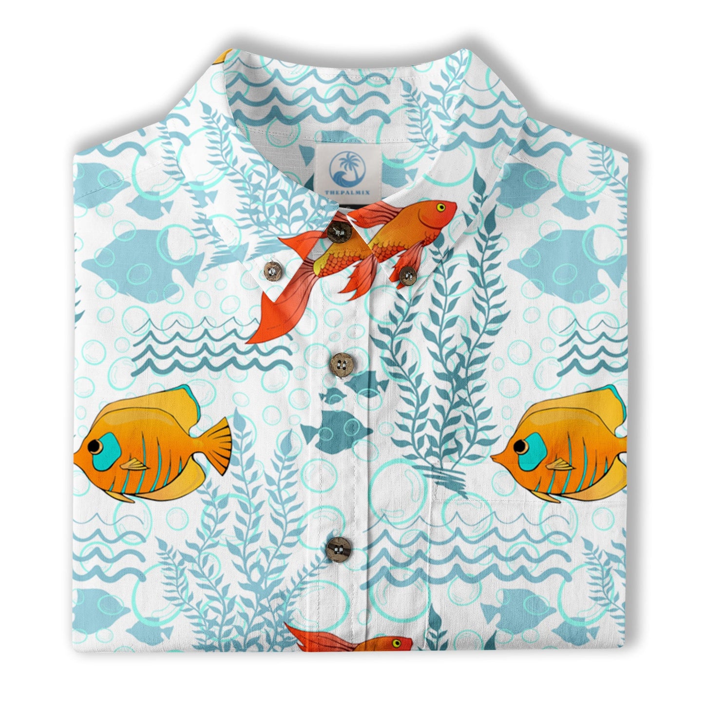 Sea Ocean Animals Women's Hawaiian Shirt, Ocean Fish Print