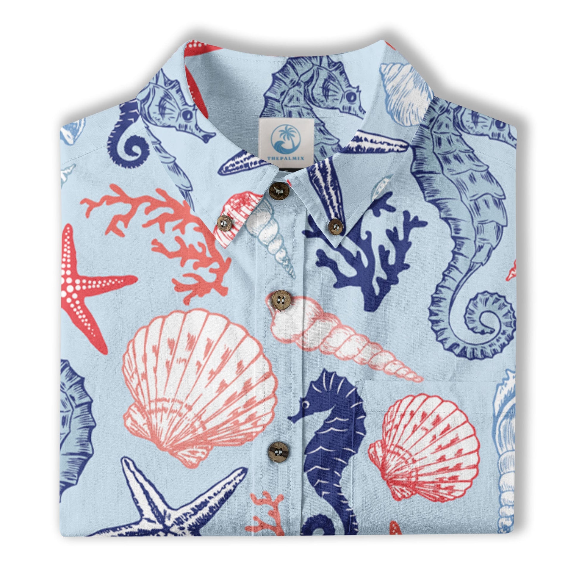 Ocean Animals Women's Hawaiian Shirt, Ocean Aloha Hawaiian Print