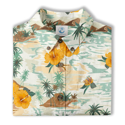Ocean Animals Hawaiian Button Up Shirt, Sea Hawaii Shirt