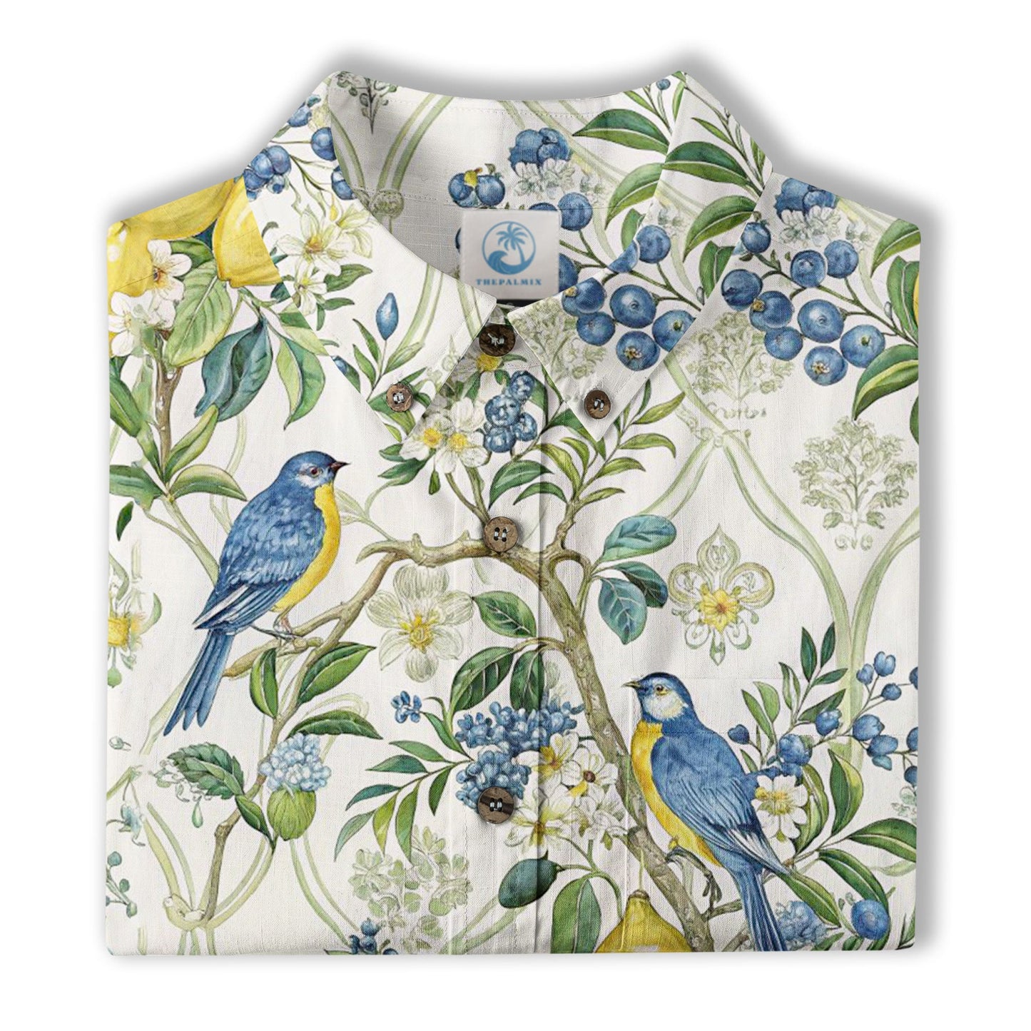 Tropical Fruits Aloha Hawaiian Button Up Shirt, Summer Beach Aloha Hawaii Shirt