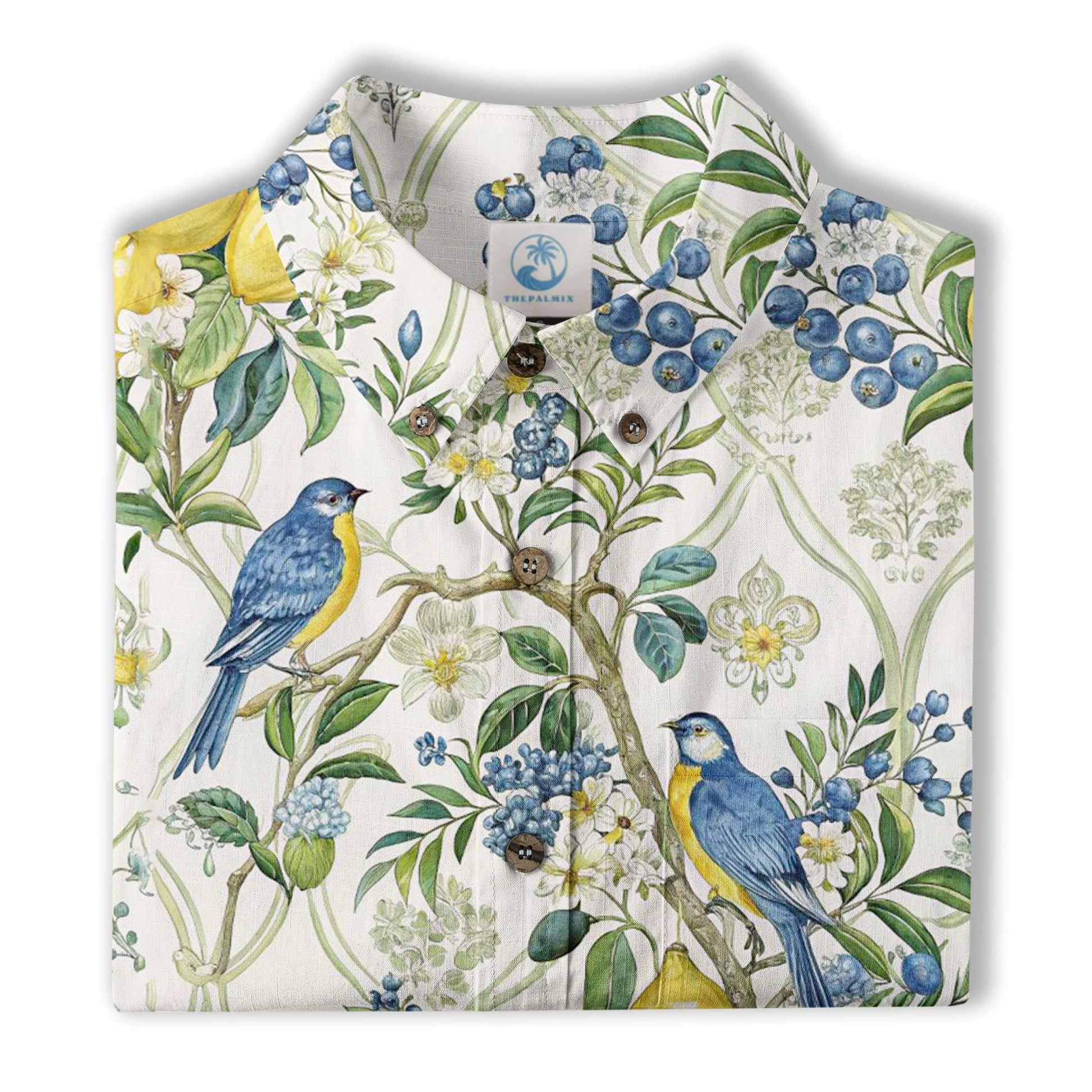 Tropical Fruits Aloha Hawaiian Button Up Shirt, Summer Beach Aloha Hawaii Shirt