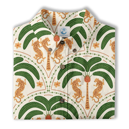 Tropical Fruits Aloha Hawaiian Button Up Shirt, Summer Beach Aloha Hawaii Shirt