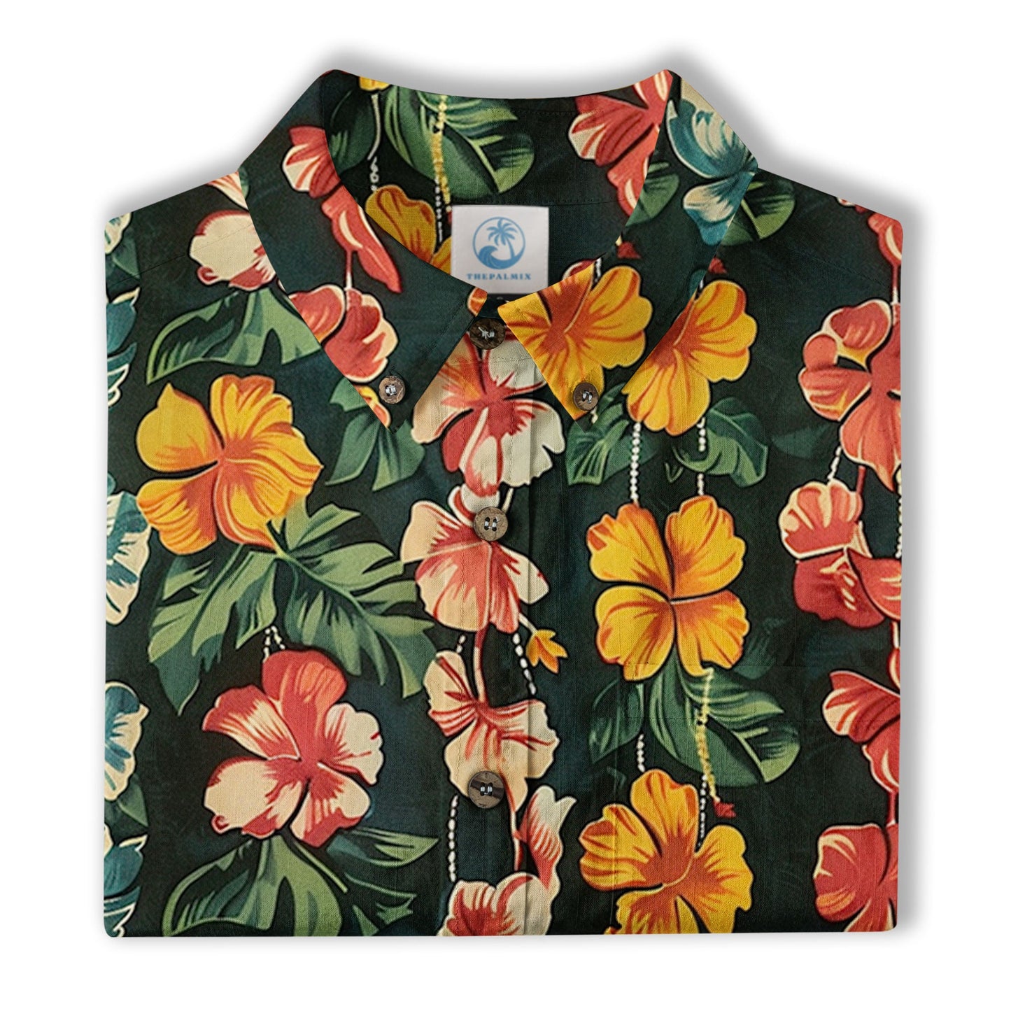 Vintage Aloha Flower Hawaii Shirt, Floral Pattern Hawaiian Shirt for Men