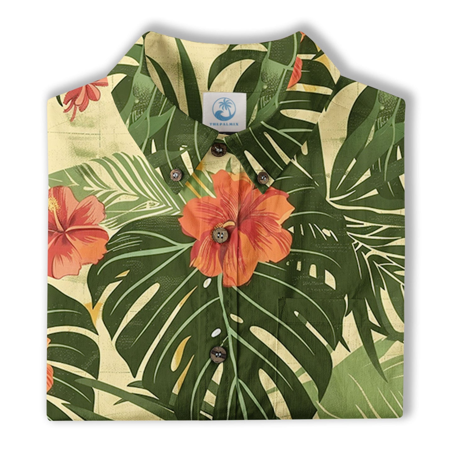 Vintage Aloha Flower Hawaii Shirt, Floral Pattern Hawaiian Shirt for Men
