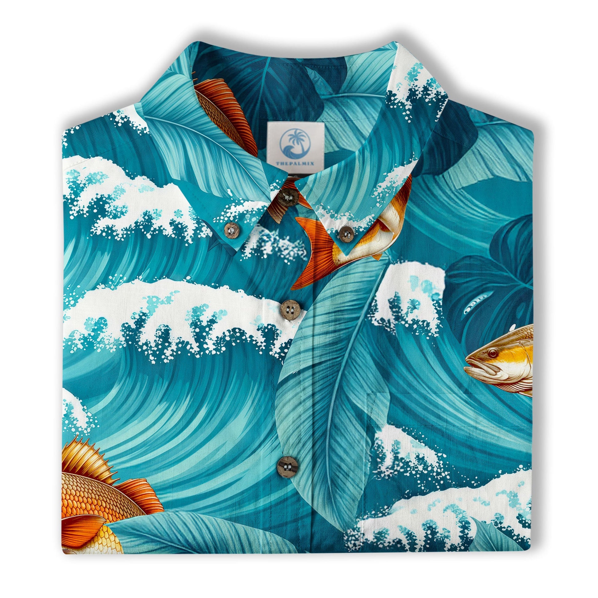 Koi Fish Hawaiian Ocean Shirt, hawaiian vacation drumfish family matching