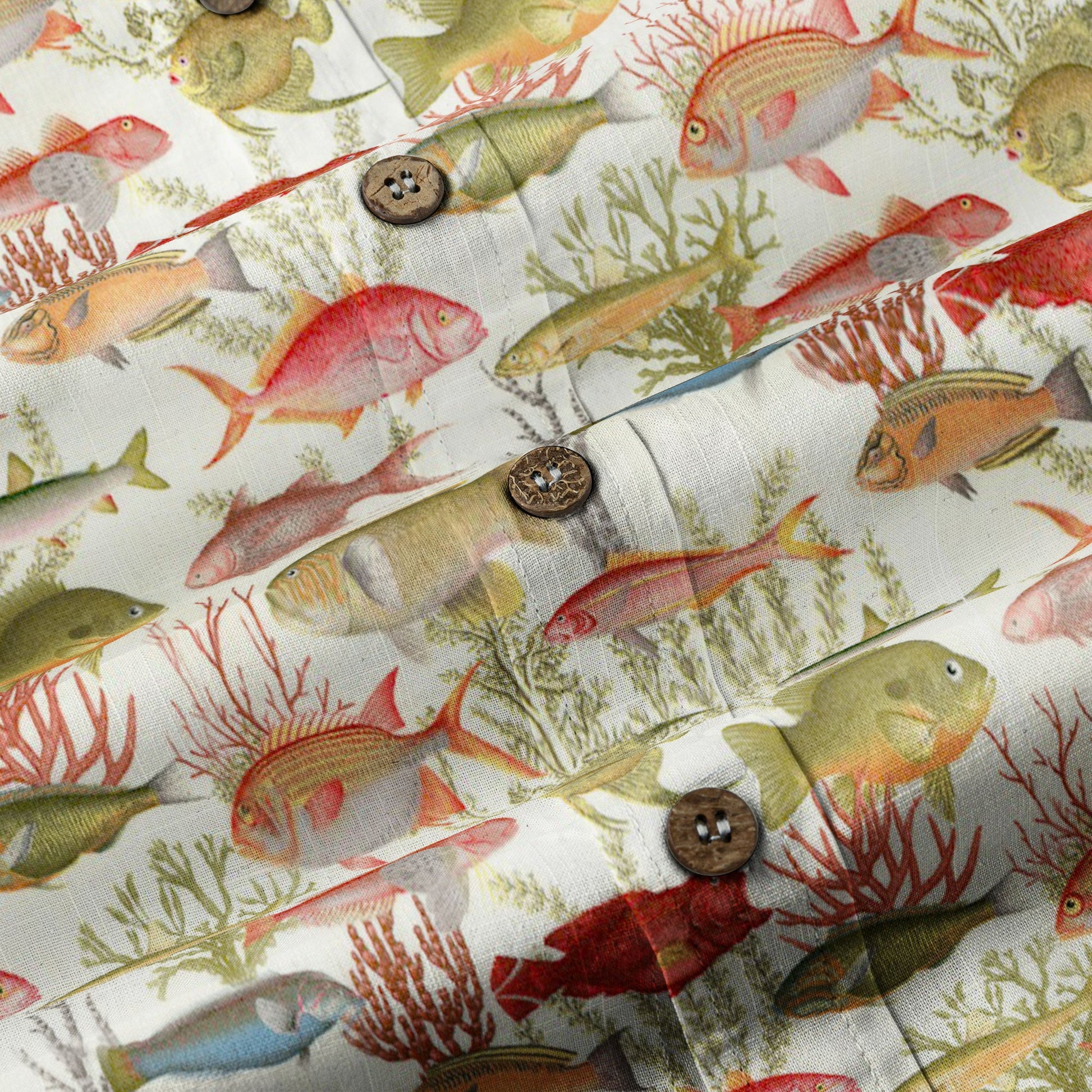 Sea Hawaiian Shirts for Men Women, Sea Animal Aloha Summer Beach Shirt Short Sleeve Button Down