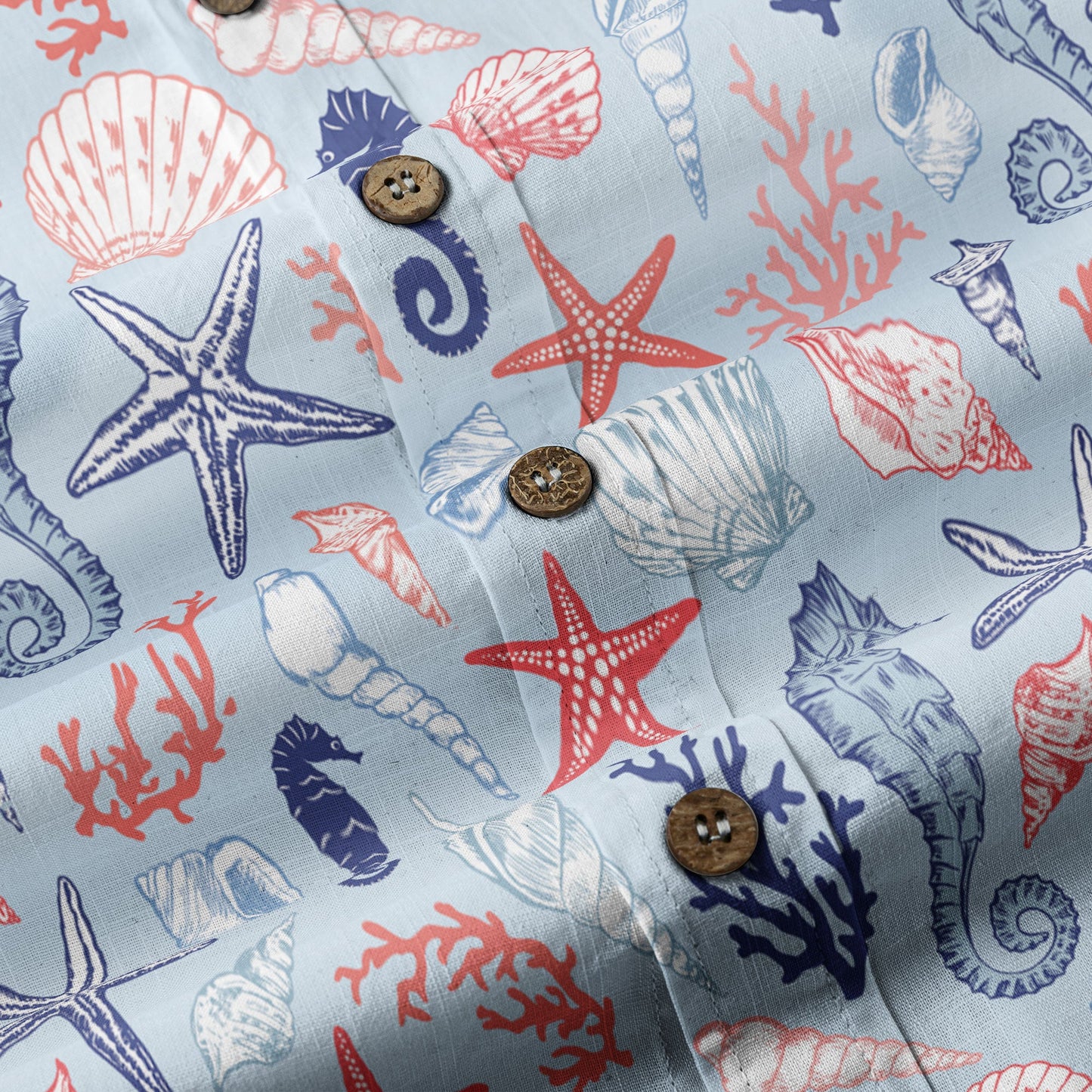 Ocean Animals Women's Hawaiian Shirt, Ocean Aloha Hawaiian Print