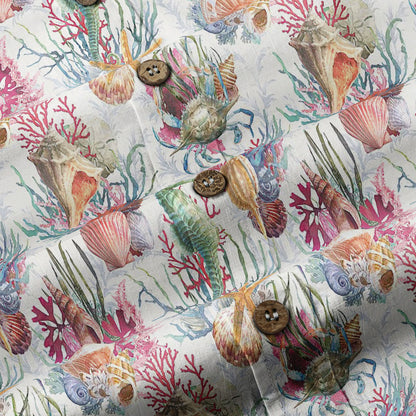 Ocean Animals Hawaiian Button Up Shirt, Sea Hawaii Shirt