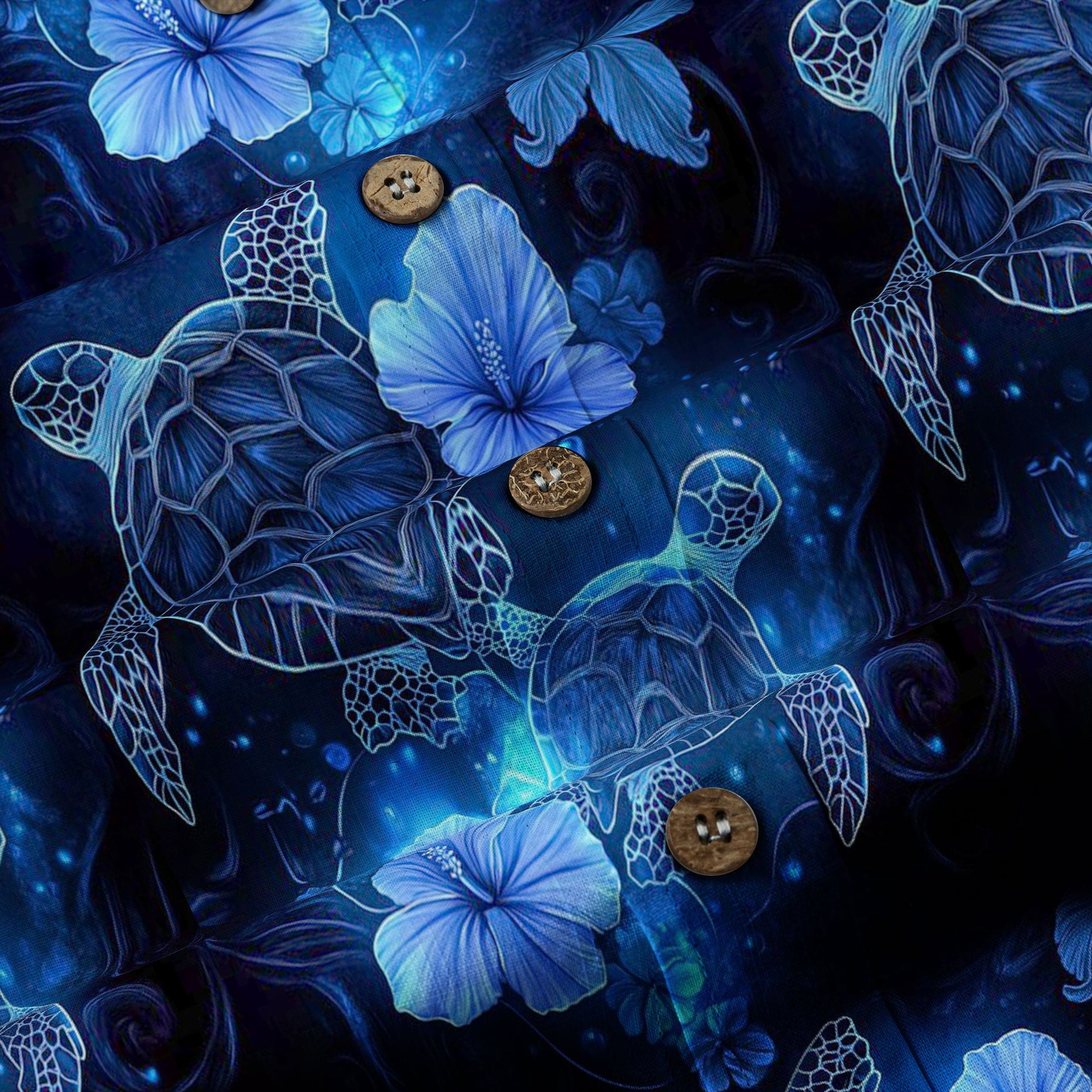 Ocean Animals Hawaiian Button Up Shirt, Sea Hawaii Shirt