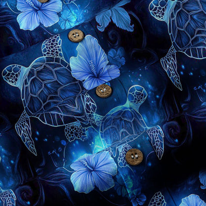 Ocean Animals Hawaiian Button Up Shirt, Sea Hawaii Shirt