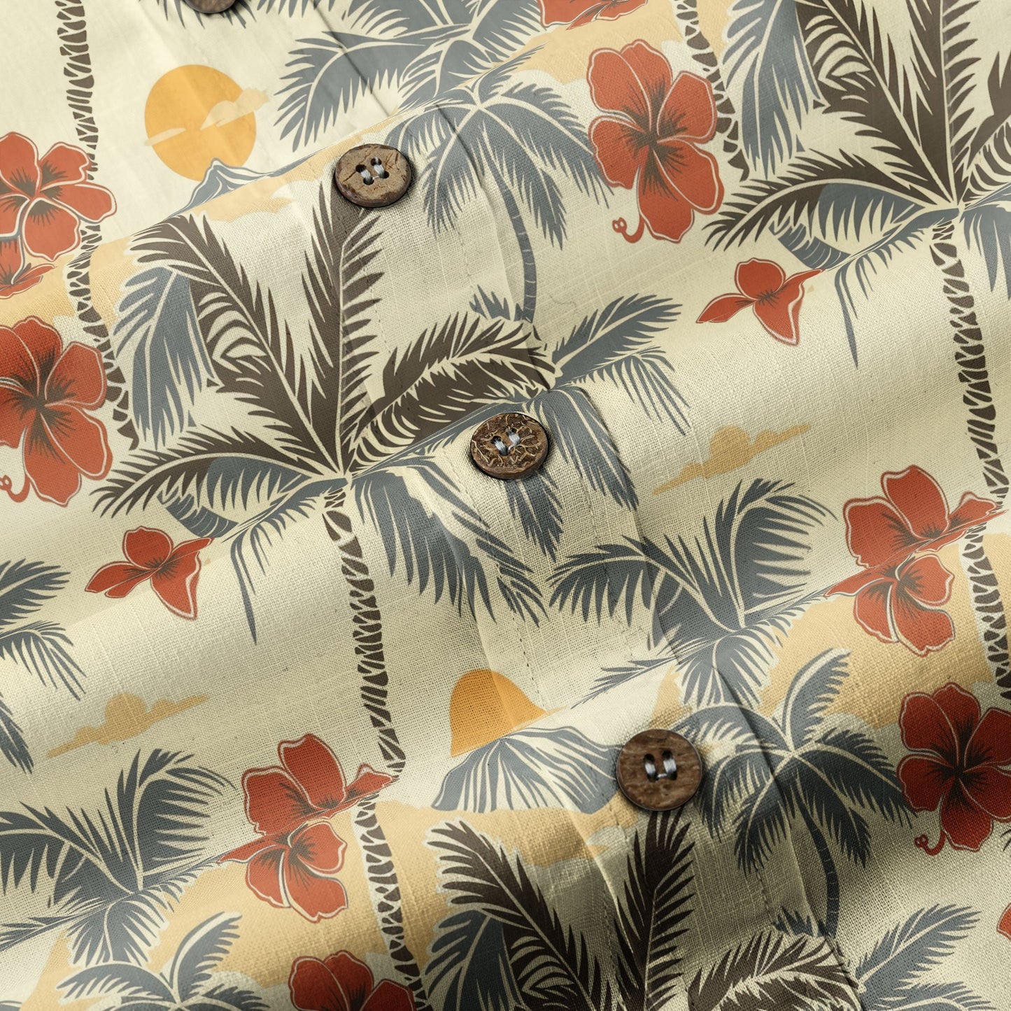 Retro Aloha Hibiscus Flowers Hawaii Shirt, Floral Hawaiian Button Down Shirt