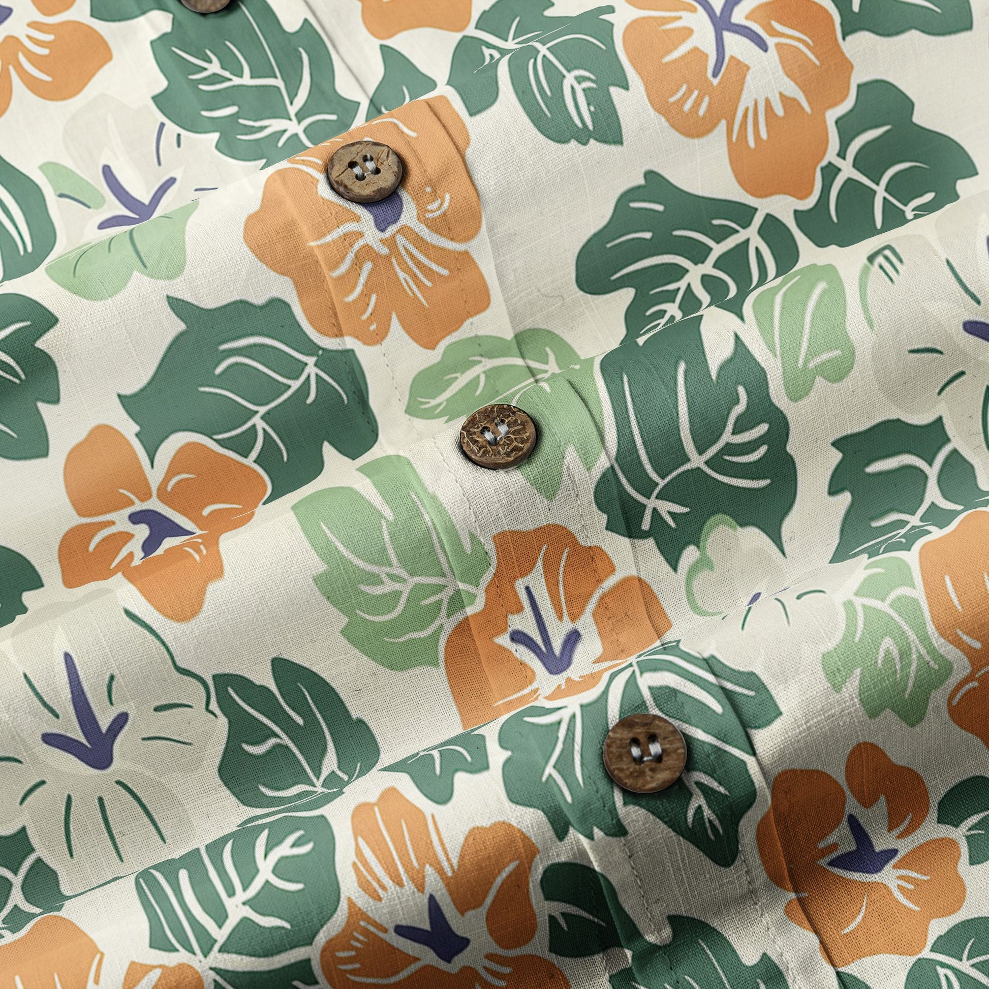 Retro Aloha Flowers Hawaii Shirt, Floral Hawaiian Button Down Shirt