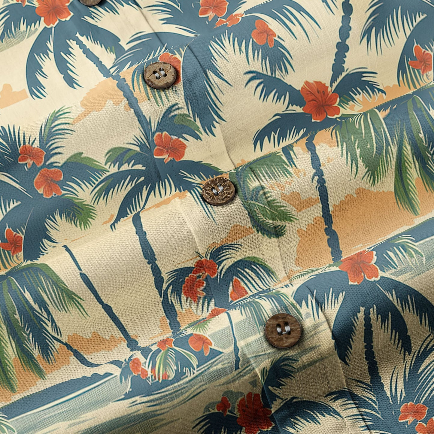 Retro Aloha Flowers Hawaii Shirt, Floral Pattern Hawaiian Shirt