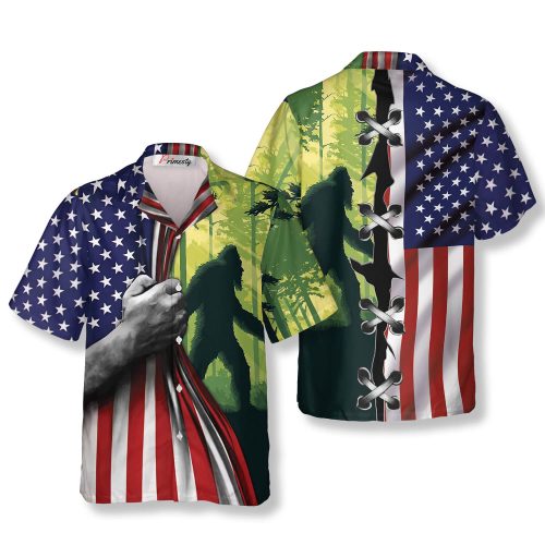 Mysterious America Bigfoot Hawaiian Shirts For Men - Primesty