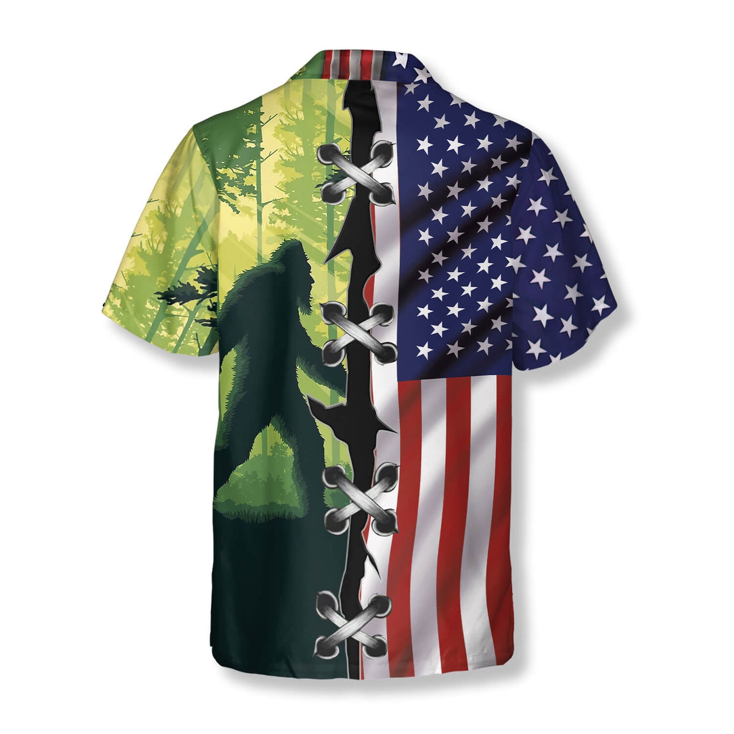 Mysterious America Bigfoot Hawaiian Shirts For Men
