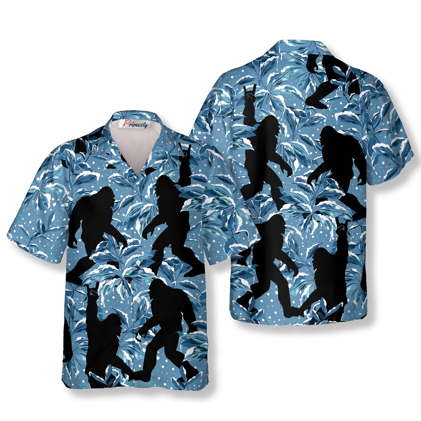 Mysterious Silhouette Bigfoot Hawaiian Shirts - Primesty