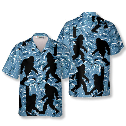 Mysterious Silhouette Bigfoot Hawaiian Shirts - Primesty