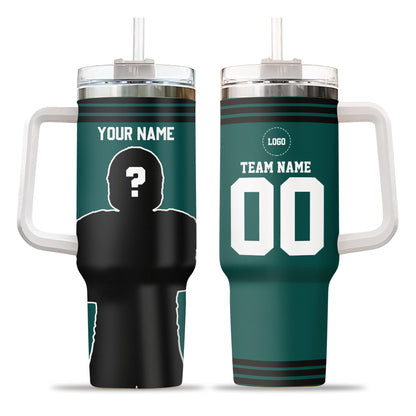 Custom Football Player and Team 40oz Tumbler